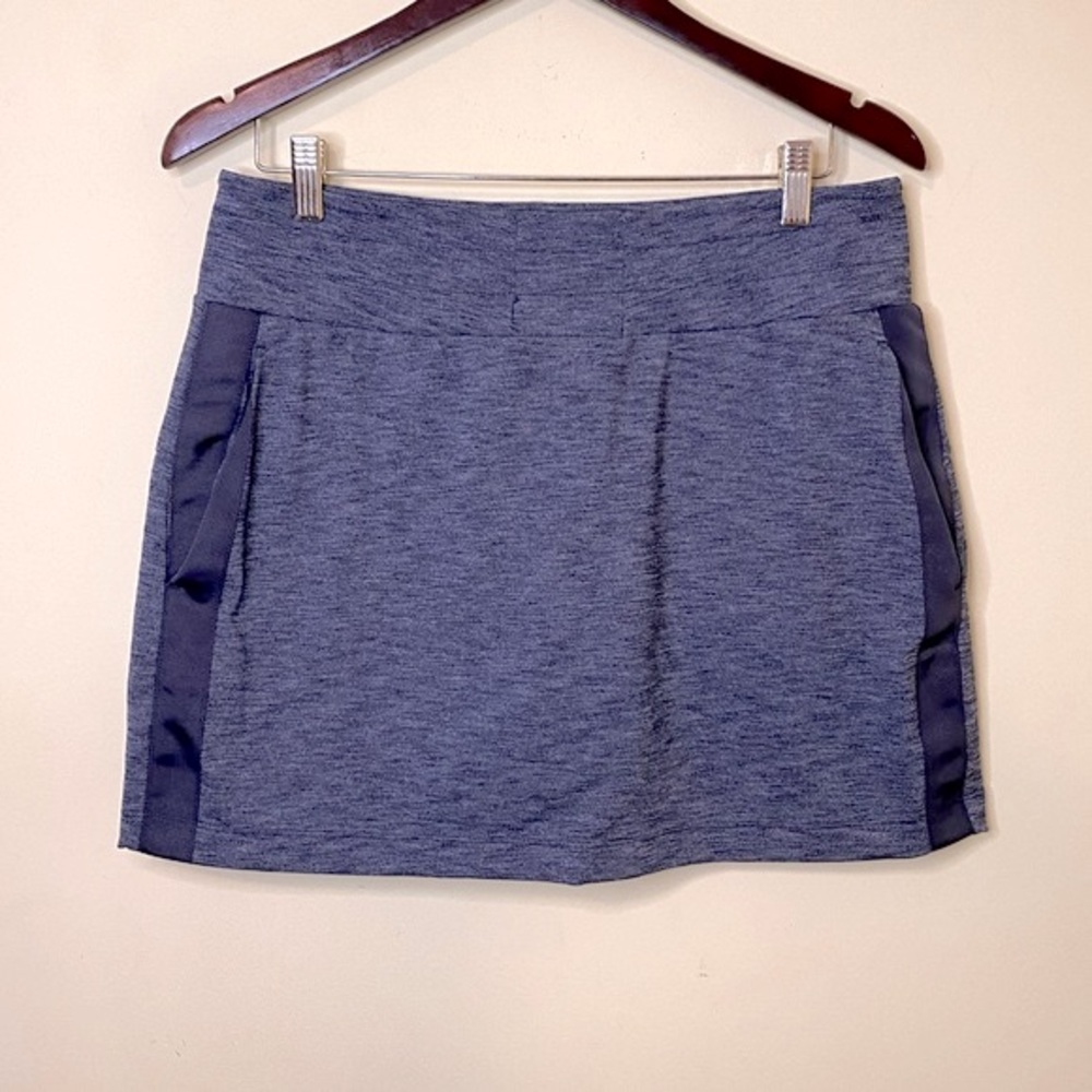 Athleta Skort Grey Black Tennis Golf Side Stripe Size Medium
